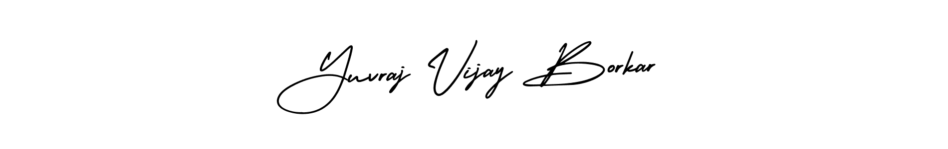 How to make Yuvraj Vijay Borkar signature? AmerikaSignatureDemo-Regular is a professional autograph style. Create handwritten signature for Yuvraj Vijay Borkar name. Yuvraj Vijay Borkar signature style 3 images and pictures png