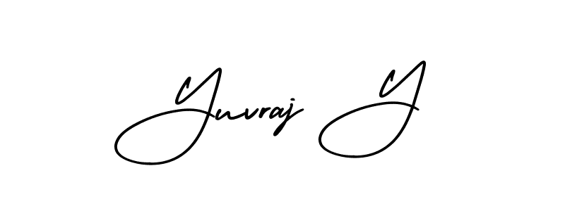 How to make Yuvraj Y signature? AmerikaSignatureDemo-Regular is a professional autograph style. Create handwritten signature for Yuvraj Y name. Yuvraj Y signature style 3 images and pictures png