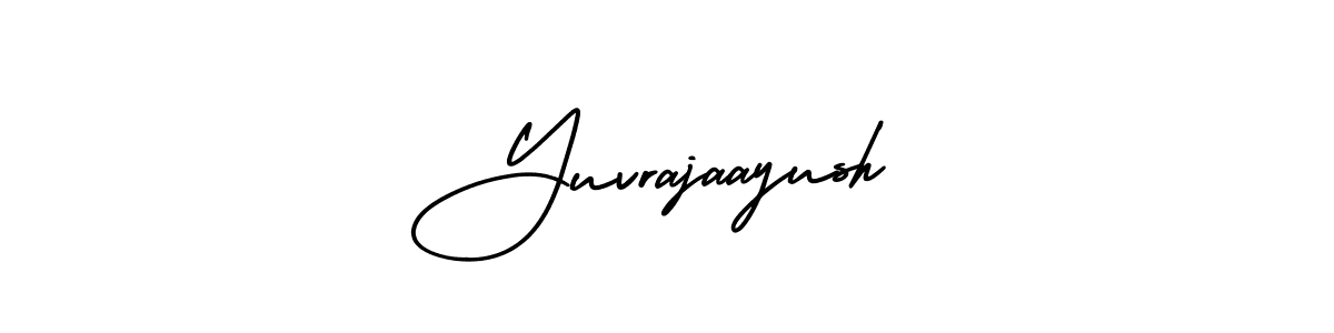 How to make Yuvrajaayush name signature. Use AmerikaSignatureDemo-Regular style for creating short signs online. This is the latest handwritten sign. Yuvrajaayush signature style 3 images and pictures png