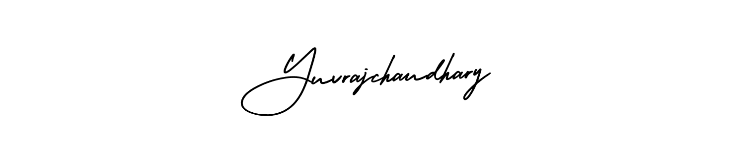 You should practise on your own different ways (AmerikaSignatureDemo-Regular) to write your name (Yuvrajchaudhary) in signature. don't let someone else do it for you. Yuvrajchaudhary signature style 3 images and pictures png