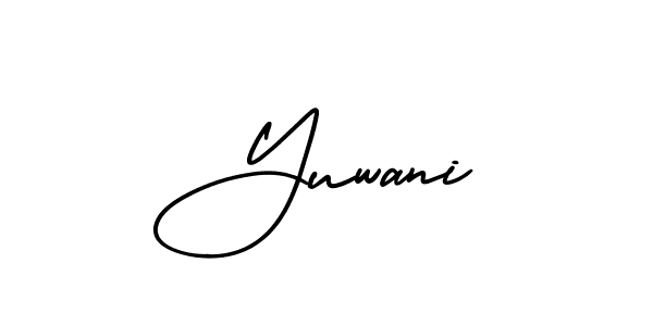 How to make Yuwani signature? AmerikaSignatureDemo-Regular is a professional autograph style. Create handwritten signature for Yuwani name. Yuwani signature style 3 images and pictures png