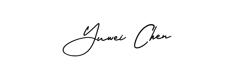 Also You can easily find your signature by using the search form. We will create Yuwei Chen name handwritten signature images for you free of cost using AmerikaSignatureDemo-Regular sign style. Yuwei Chen signature style 3 images and pictures png