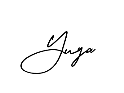 Similarly AmerikaSignatureDemo-Regular is the best handwritten signature design. Signature creator online .You can use it as an online autograph creator for name Yuya. Yuya signature style 3 images and pictures png