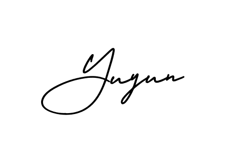 AmerikaSignatureDemo-Regular is a professional signature style that is perfect for those who want to add a touch of class to their signature. It is also a great choice for those who want to make their signature more unique. Get Yuyun name to fancy signature for free. Yuyun signature style 3 images and pictures png