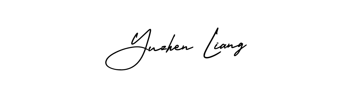 Make a beautiful signature design for name Yuzhen Liang. With this signature (AmerikaSignatureDemo-Regular) style, you can create a handwritten signature for free. Yuzhen Liang signature style 3 images and pictures png