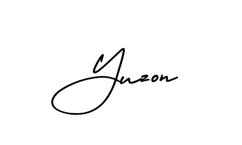 if you are searching for the best signature style for your name Yuzon. so please give up your signature search. here we have designed multiple signature styles  using AmerikaSignatureDemo-Regular. Yuzon signature style 3 images and pictures png