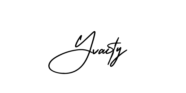 Yvaity stylish signature style. Best Handwritten Sign (AmerikaSignatureDemo-Regular) for my name. Handwritten Signature Collection Ideas for my name Yvaity. Yvaity signature style 3 images and pictures png