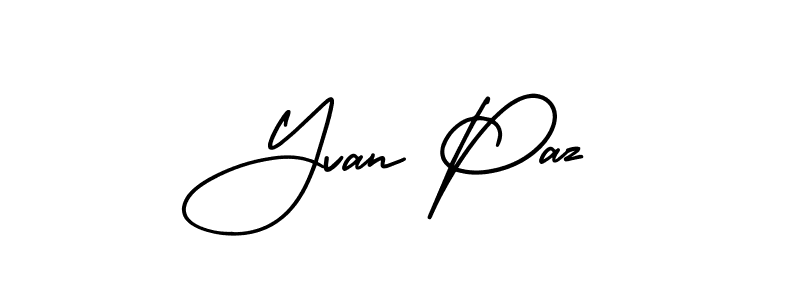 It looks lik you need a new signature style for name Yvan Paz. Design unique handwritten (AmerikaSignatureDemo-Regular) signature with our free signature maker in just a few clicks. Yvan Paz signature style 3 images and pictures png