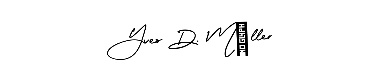 The best way (AmerikaSignatureDemo-Regular) to make a short signature is to pick only two or three words in your name. The name Yves D. Müller include a total of six letters. For converting this name. Yves D. Müller signature style 3 images and pictures png