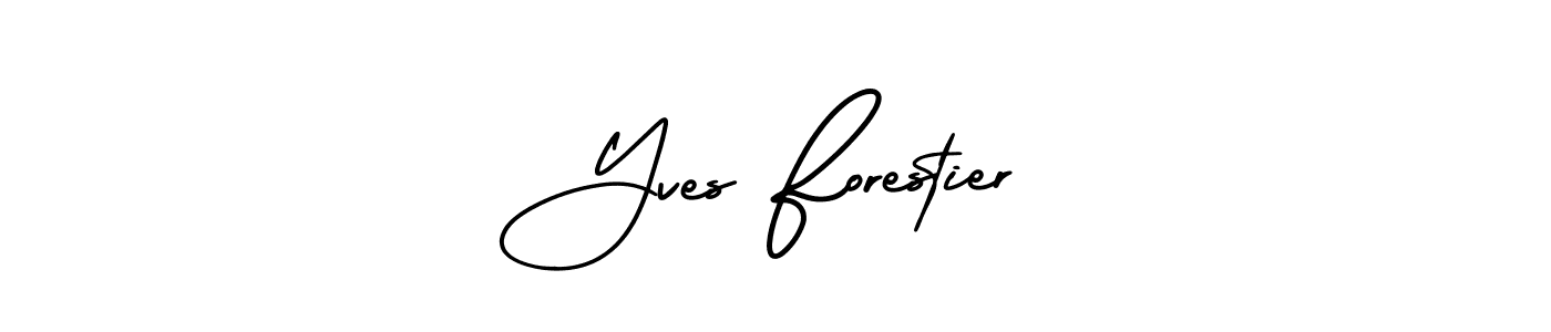 How to make Yves Forestier name signature. Use AmerikaSignatureDemo-Regular style for creating short signs online. This is the latest handwritten sign. Yves Forestier signature style 3 images and pictures png