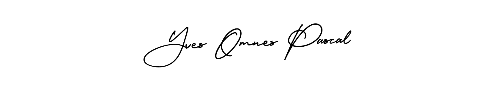 How to make Yves Omnes Pascal name signature. Use AmerikaSignatureDemo-Regular style for creating short signs online. This is the latest handwritten sign. Yves Omnes Pascal signature style 3 images and pictures png