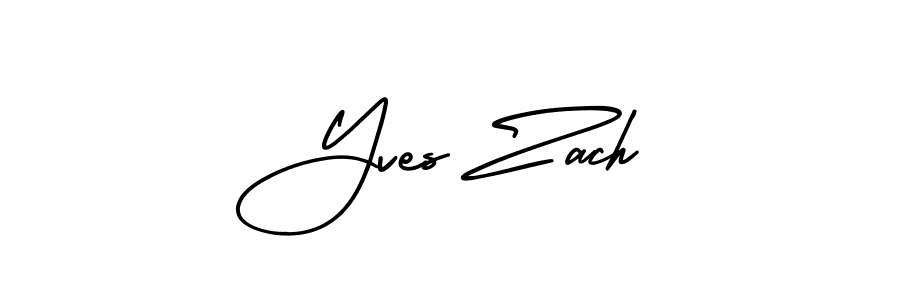 You should practise on your own different ways (AmerikaSignatureDemo-Regular) to write your name (Yves Zach) in signature. don't let someone else do it for you. Yves Zach signature style 3 images and pictures png