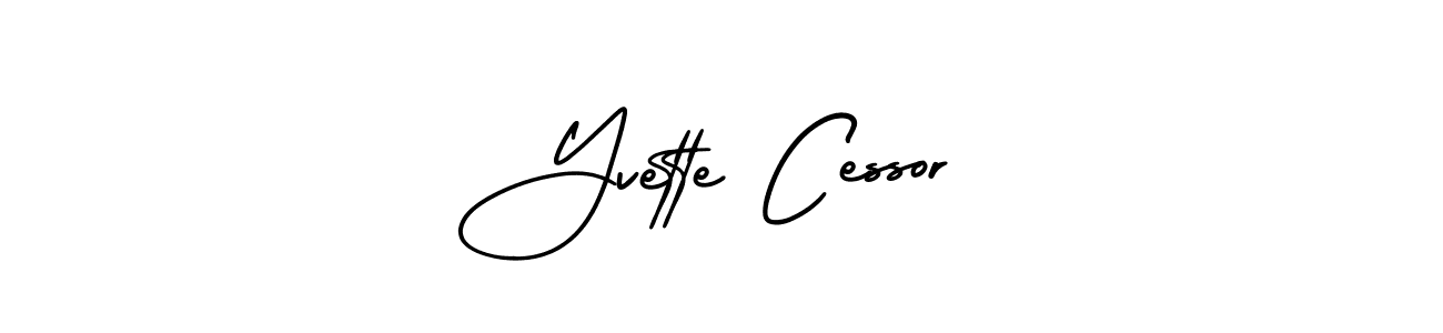 Use a signature maker to create a handwritten signature online. With this signature software, you can design (AmerikaSignatureDemo-Regular) your own signature for name Yvette Cessor. Yvette Cessor signature style 3 images and pictures png