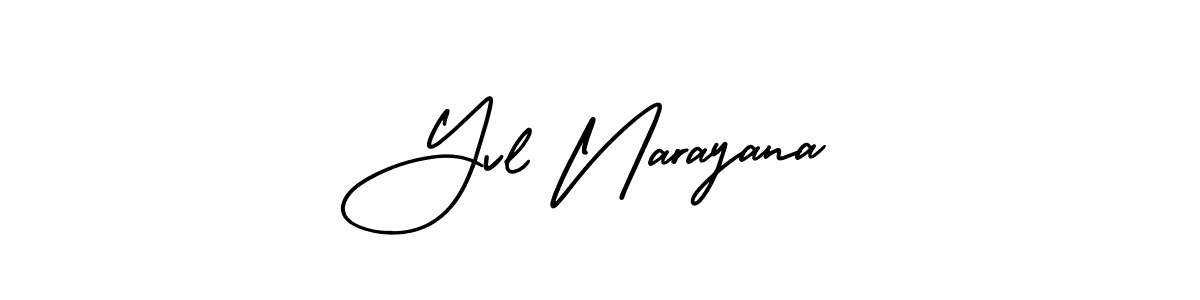 Yvl Narayana stylish signature style. Best Handwritten Sign (AmerikaSignatureDemo-Regular) for my name. Handwritten Signature Collection Ideas for my name Yvl Narayana. Yvl Narayana signature style 3 images and pictures png