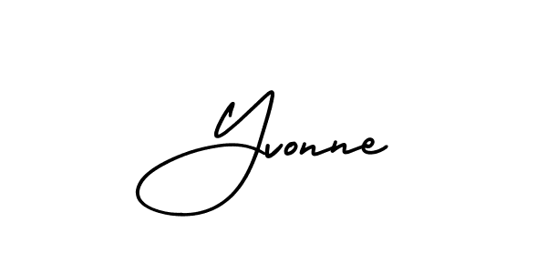 You should practise on your own different ways (AmerikaSignatureDemo-Regular) to write your name (Yvonne) in signature. don't let someone else do it for you. Yvonne signature style 3 images and pictures png