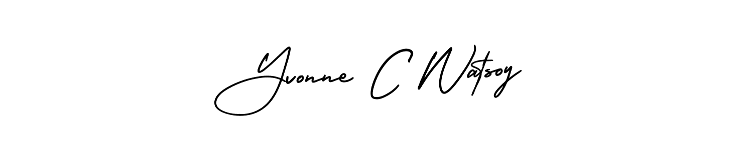 You can use this online signature creator to create a handwritten signature for the name Yvonne C Watsoy. This is the best online autograph maker. Yvonne C Watsoy signature style 3 images and pictures png