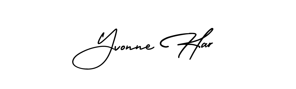 Best and Professional Signature Style for Yvonne Har. AmerikaSignatureDemo-Regular Best Signature Style Collection. Yvonne Har signature style 3 images and pictures png