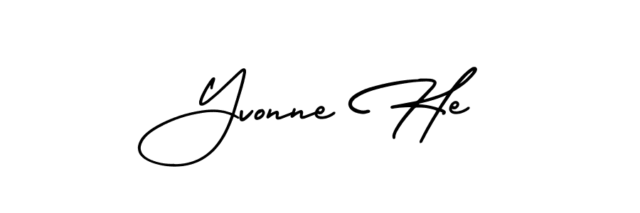 It looks lik you need a new signature style for name Yvonne He. Design unique handwritten (AmerikaSignatureDemo-Regular) signature with our free signature maker in just a few clicks. Yvonne He signature style 3 images and pictures png