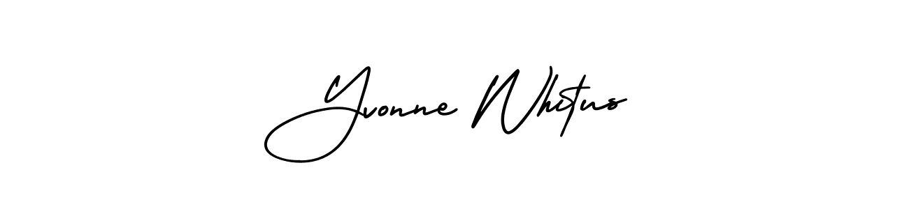 How to Draw Yvonne Whitus signature style? AmerikaSignatureDemo-Regular is a latest design signature styles for name Yvonne Whitus. Yvonne Whitus signature style 3 images and pictures png