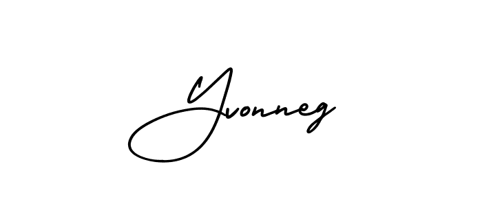 Design your own signature with our free online signature maker. With this signature software, you can create a handwritten (AmerikaSignatureDemo-Regular) signature for name Yvonneg. Yvonneg signature style 3 images and pictures png