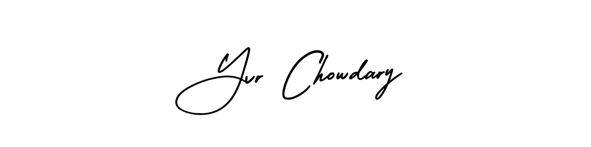 Create a beautiful signature design for name Yvr Chowdary. With this signature (AmerikaSignatureDemo-Regular) fonts, you can make a handwritten signature for free. Yvr Chowdary signature style 3 images and pictures png