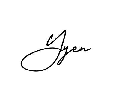 This is the best signature style for the Yyen name. Also you like these signature font (AmerikaSignatureDemo-Regular). Mix name signature. Yyen signature style 3 images and pictures png