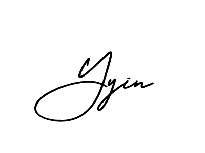 It looks lik you need a new signature style for name Yyin. Design unique handwritten (AmerikaSignatureDemo-Regular) signature with our free signature maker in just a few clicks. Yyin signature style 3 images and pictures png