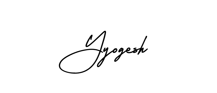 You should practise on your own different ways (AmerikaSignatureDemo-Regular) to write your name (Yyogesh) in signature. don't let someone else do it for you. Yyogesh signature style 3 images and pictures png