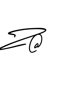 Z@ stylish signature style. Best Handwritten Sign (AmerikaSignatureDemo-Regular) for my name. Handwritten Signature Collection Ideas for my name Z@. Z@ signature style 3 images and pictures png