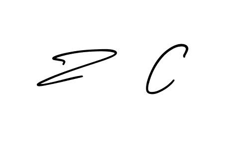 How to Draw Z   C signature style? AmerikaSignatureDemo-Regular is a latest design signature styles for name Z   C. Z   C signature style 3 images and pictures png