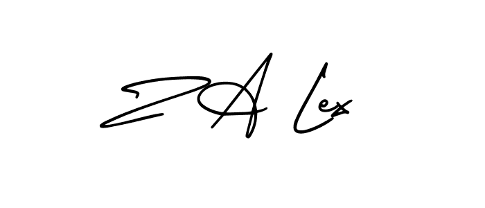 You should practise on your own different ways (AmerikaSignatureDemo-Regular) to write your name (Z A Lex) in signature. don't let someone else do it for you. Z A Lex signature style 3 images and pictures png