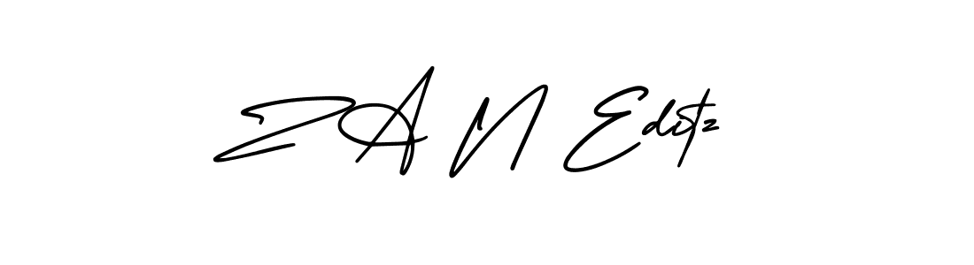 This is the best signature style for the Z A N Editz name. Also you like these signature font (AmerikaSignatureDemo-Regular). Mix name signature. Z A N Editz signature style 3 images and pictures png