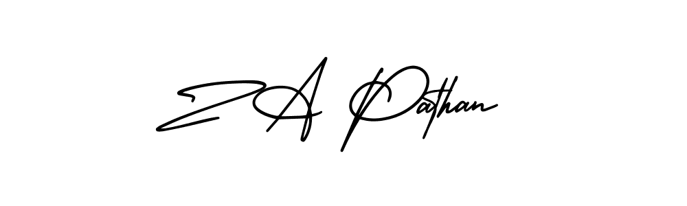 Similarly AmerikaSignatureDemo-Regular is the best handwritten signature design. Signature creator online .You can use it as an online autograph creator for name Z A Pathan. Z A Pathan signature style 3 images and pictures png