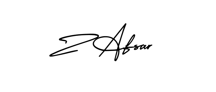 Similarly AmerikaSignatureDemo-Regular is the best handwritten signature design. Signature creator online .You can use it as an online autograph creator for name Z Afsar. Z Afsar signature style 3 images and pictures png