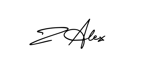 Create a beautiful signature design for name Z Alex. With this signature (AmerikaSignatureDemo-Regular) fonts, you can make a handwritten signature for free. Z Alex signature style 3 images and pictures png