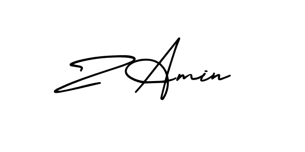 Create a beautiful signature design for name Z Amin. With this signature (AmerikaSignatureDemo-Regular) fonts, you can make a handwritten signature for free. Z Amin signature style 3 images and pictures png