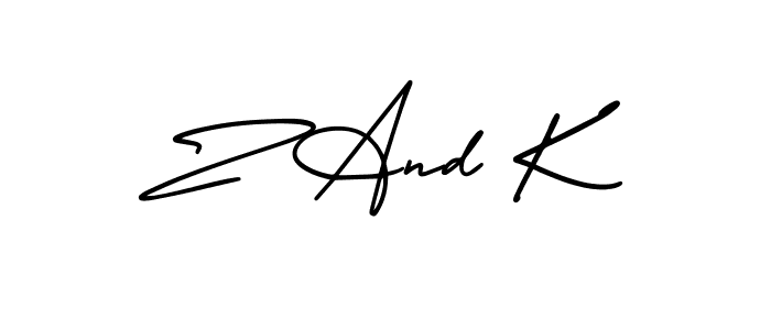 AmerikaSignatureDemo-Regular is a professional signature style that is perfect for those who want to add a touch of class to their signature. It is also a great choice for those who want to make their signature more unique. Get Z And K name to fancy signature for free. Z And K signature style 3 images and pictures png