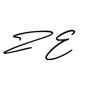 This is the best signature style for the Z E name. Also you like these signature font (AmerikaSignatureDemo-Regular). Mix name signature. Z E signature style 3 images and pictures png