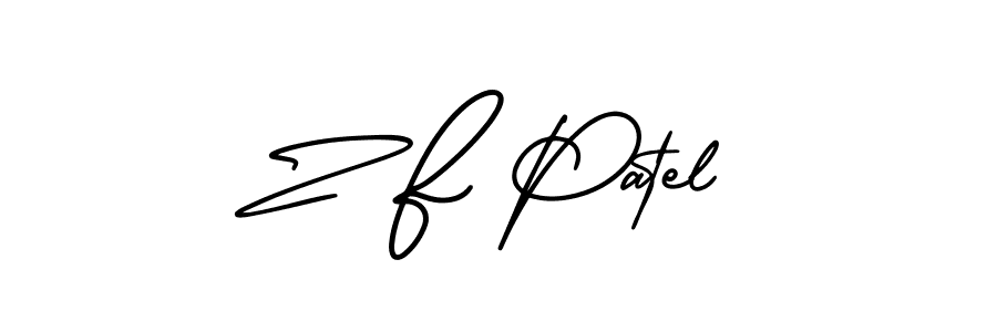 Also You can easily find your signature by using the search form. We will create Z F Patel name handwritten signature images for you free of cost using AmerikaSignatureDemo-Regular sign style. Z F Patel signature style 3 images and pictures png