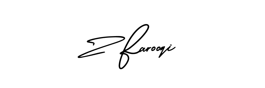 Design your own signature with our free online signature maker. With this signature software, you can create a handwritten (AmerikaSignatureDemo-Regular) signature for name Z Farooqi. Z Farooqi signature style 3 images and pictures png