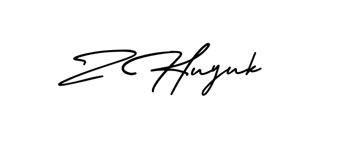 Design your own signature with our free online signature maker. With this signature software, you can create a handwritten (AmerikaSignatureDemo-Regular) signature for name Z Huyuk. Z Huyuk signature style 3 images and pictures png