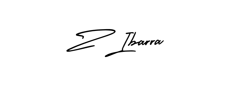 Z Ibarra stylish signature style. Best Handwritten Sign (AmerikaSignatureDemo-Regular) for my name. Handwritten Signature Collection Ideas for my name Z Ibarra. Z Ibarra signature style 3 images and pictures png