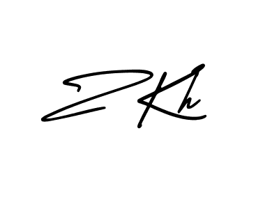 It looks lik you need a new signature style for name Z Kh. Design unique handwritten (AmerikaSignatureDemo-Regular) signature with our free signature maker in just a few clicks. Z Kh signature style 3 images and pictures png