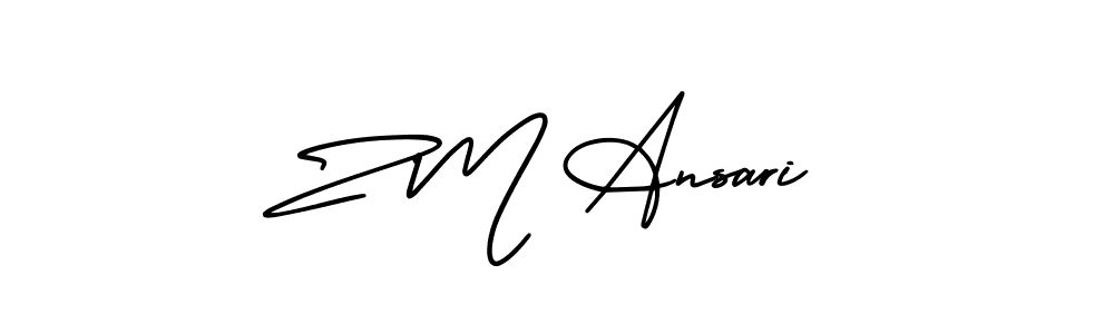 It looks lik you need a new signature style for name Z M Ansari. Design unique handwritten (AmerikaSignatureDemo-Regular) signature with our free signature maker in just a few clicks. Z M Ansari signature style 3 images and pictures png