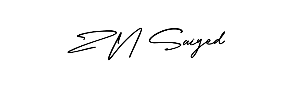 How to Draw Z N Saiyed signature style? AmerikaSignatureDemo-Regular is a latest design signature styles for name Z N Saiyed. Z N Saiyed signature style 3 images and pictures png