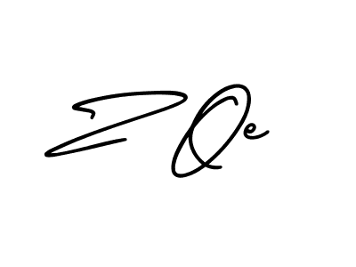 How to make Z Oe signature? AmerikaSignatureDemo-Regular is a professional autograph style. Create handwritten signature for Z Oe name. Z Oe signature style 3 images and pictures png