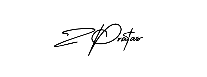Z Pratas stylish signature style. Best Handwritten Sign (AmerikaSignatureDemo-Regular) for my name. Handwritten Signature Collection Ideas for my name Z Pratas. Z Pratas signature style 3 images and pictures png