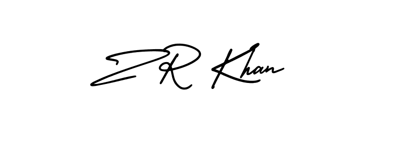 It looks lik you need a new signature style for name Z R Khan. Design unique handwritten (AmerikaSignatureDemo-Regular) signature with our free signature maker in just a few clicks. Z R Khan signature style 3 images and pictures png