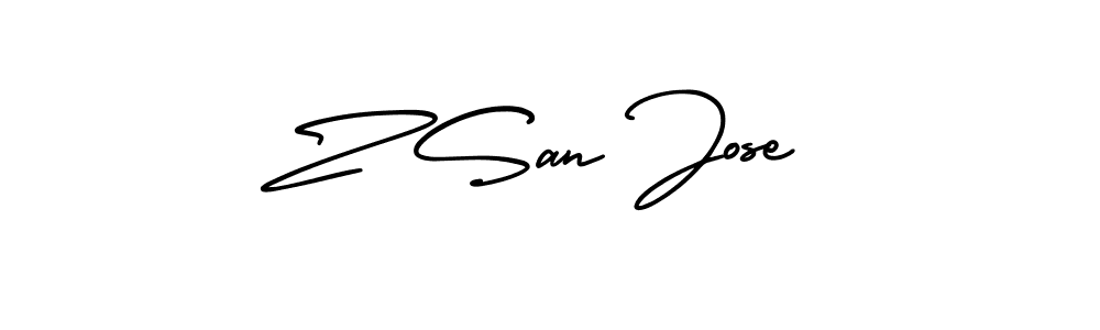 Create a beautiful signature design for name Z San Jose. With this signature (AmerikaSignatureDemo-Regular) fonts, you can make a handwritten signature for free. Z San Jose signature style 3 images and pictures png