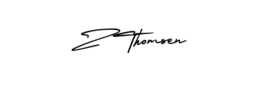 Create a beautiful signature design for name Z Thomsen. With this signature (AmerikaSignatureDemo-Regular) fonts, you can make a handwritten signature for free. Z Thomsen signature style 3 images and pictures png